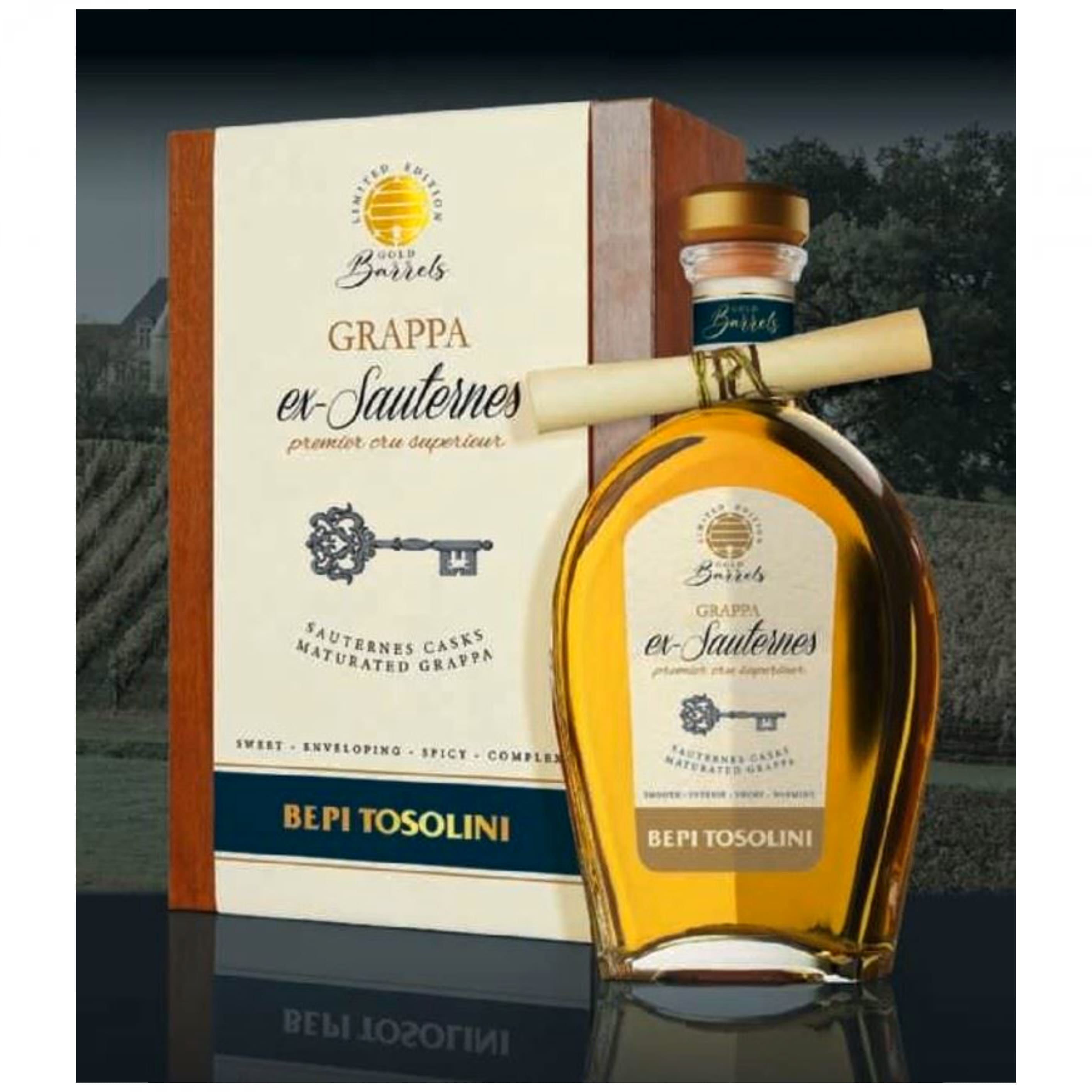 Граппа Bepi Tosolini Grappa Ex-Sauternes Barrel 40% 0.7 л gift box 